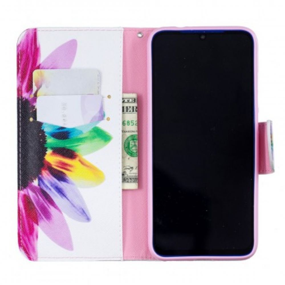 Lederhüllen Für Xiaomi Redmi Note 7 Aquarell Blume
