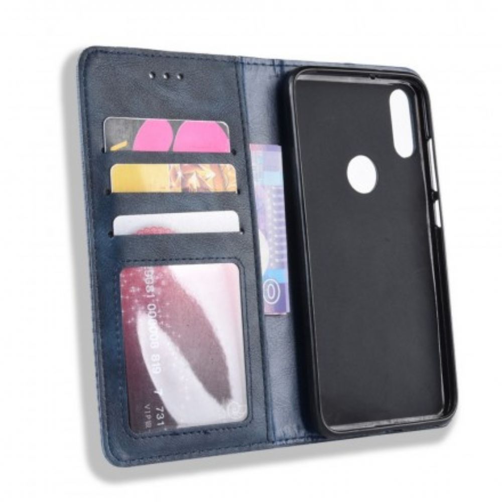 Schutzhülle Für Xiaomi Redmi Note 7 Flip Case Stilisierter Vintage-ledereffekt