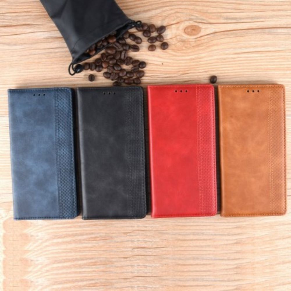 Schutzhülle Für Xiaomi Redmi Note 7 Flip Case Stilisierter Vintage-ledereffekt