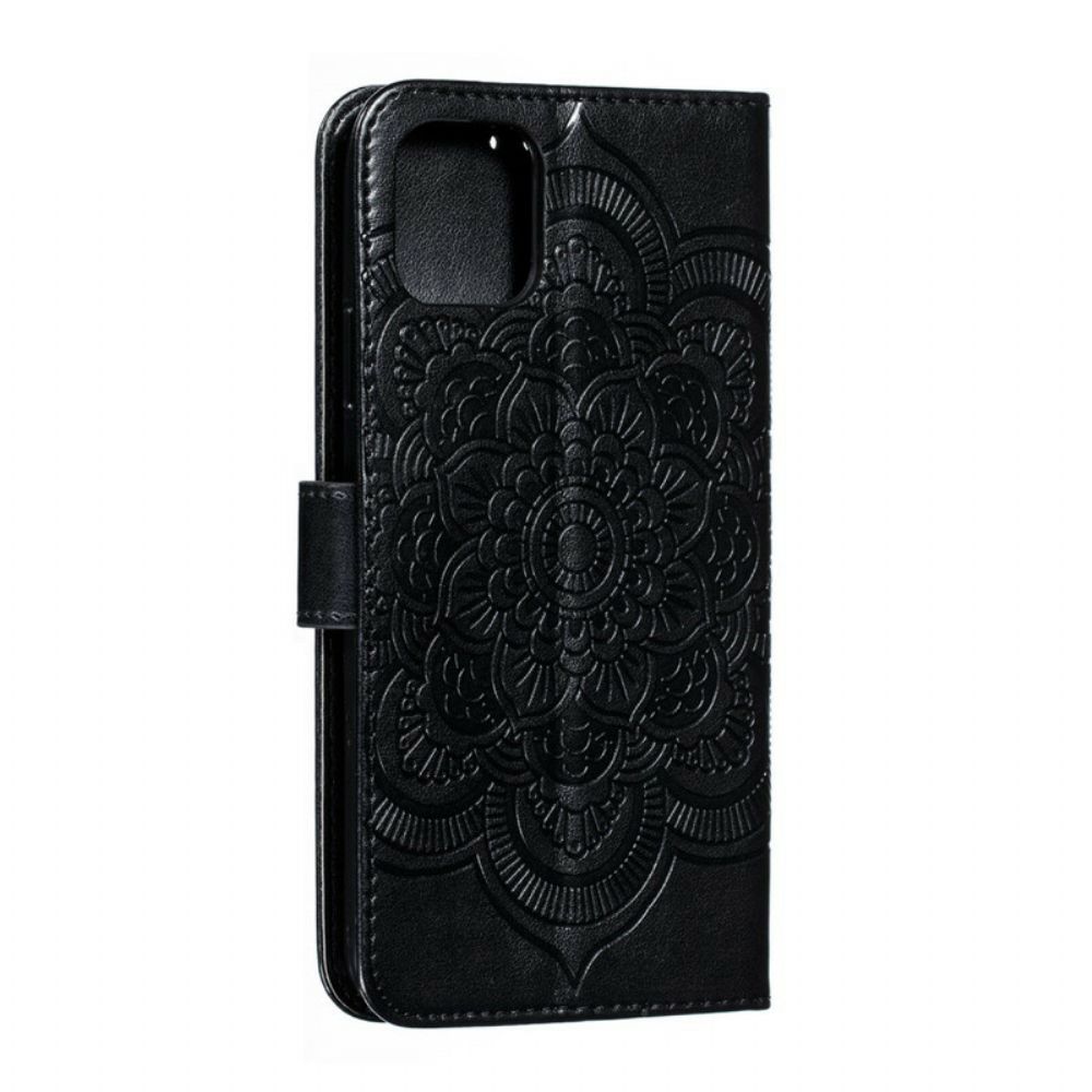 Flip Case Für iPhone 11 Pro Max Mit Kordel Vollriemen-mandala
