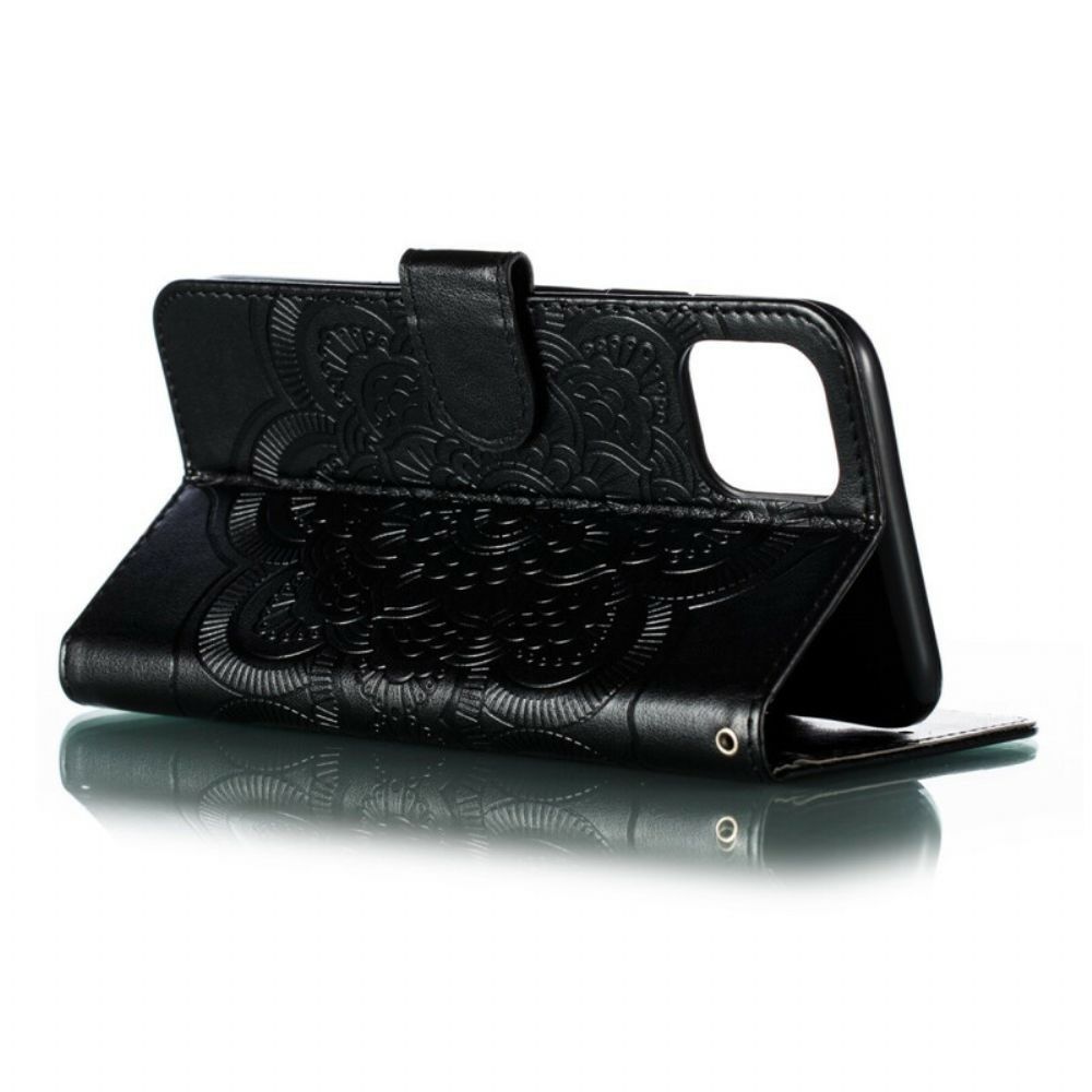 Flip Case Für iPhone 11 Pro Max Mit Kordel Vollriemen-mandala