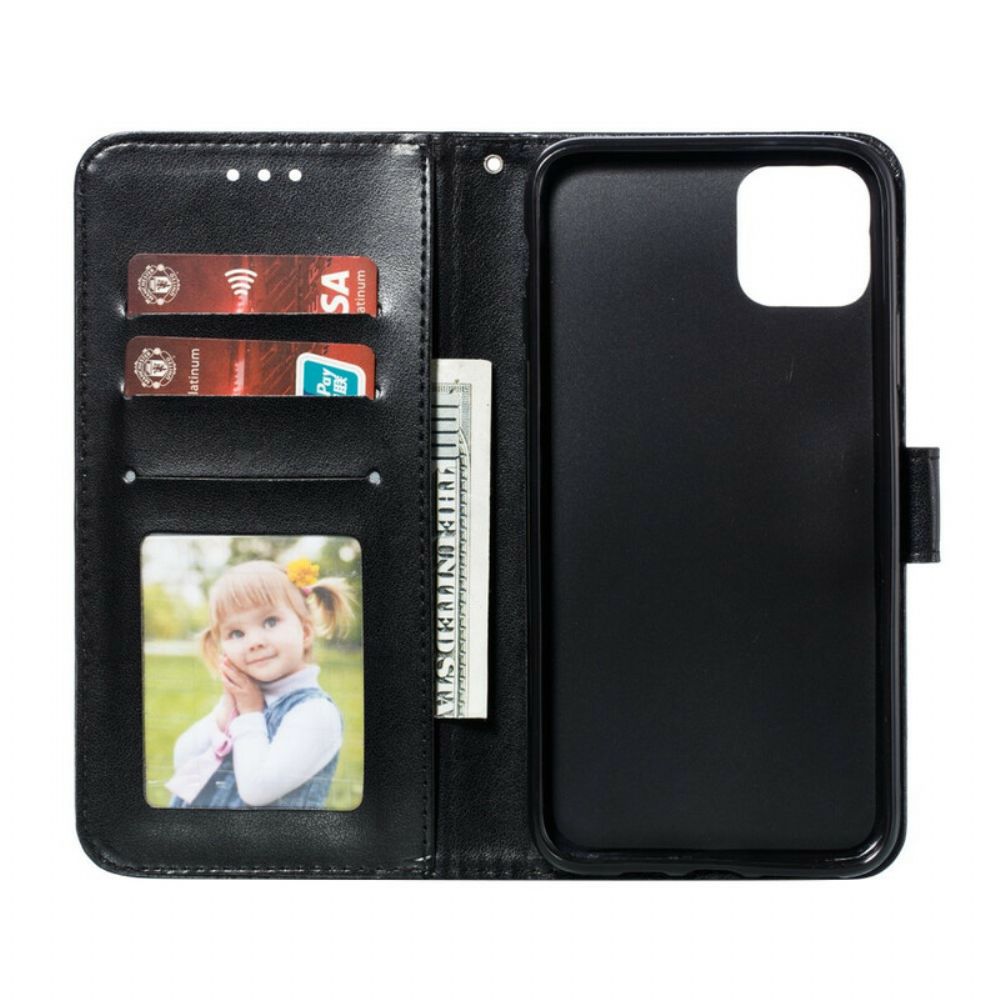 Flip Case Für iPhone 11 Pro Max Mit Kordel Vollriemen-mandala