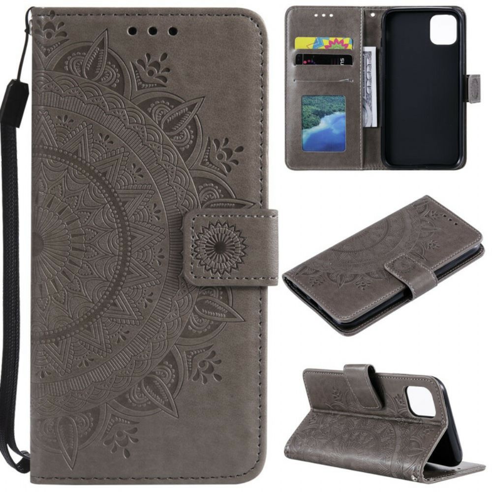 Flip Case Für iPhone 11 Pro Max Sonnen-mandala