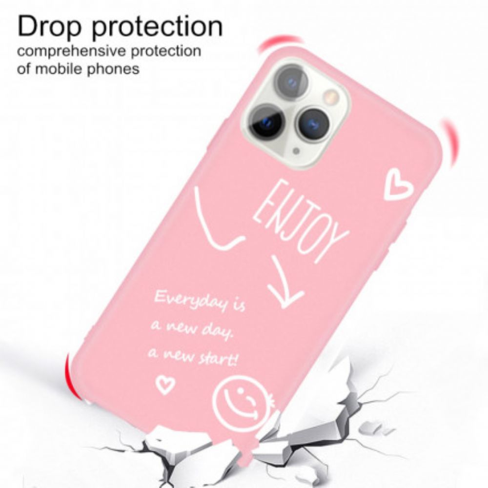 Handyhülle Für iPhone 11 Pro Max Silikon Genießen