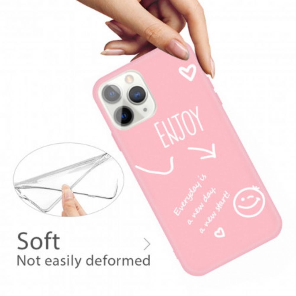Handyhülle Für iPhone 11 Pro Max Silikon Genießen