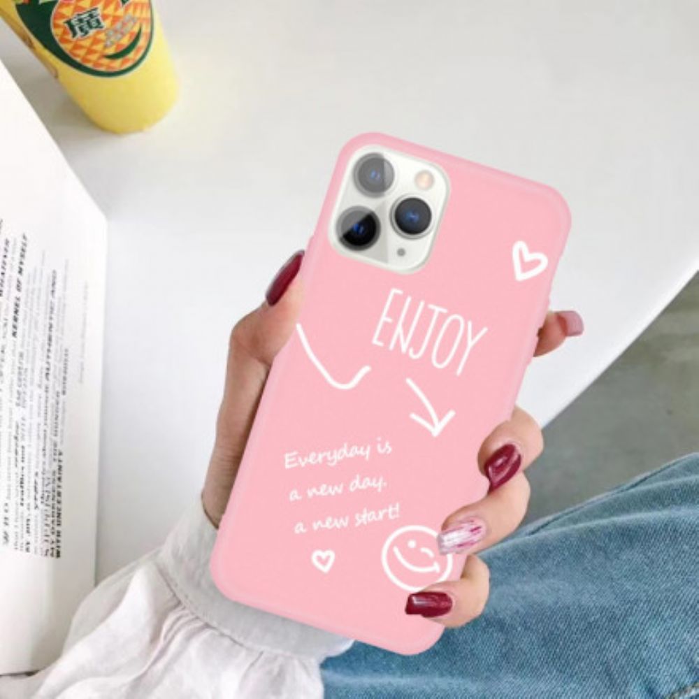 Handyhülle Für iPhone 11 Pro Max Silikon Genießen