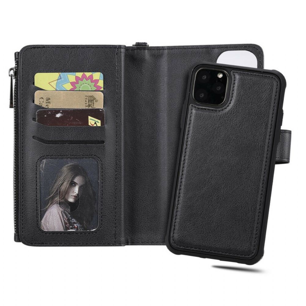 Handyhülle Lederhüllen Für iPhone 11 Pro Max Geldbörse Abnehmbare Brieftasche