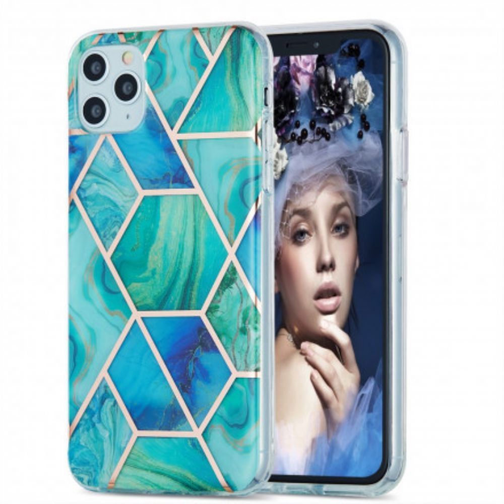Hülle Für iPhone 11 Pro Max Silikon-marmor-geometrie