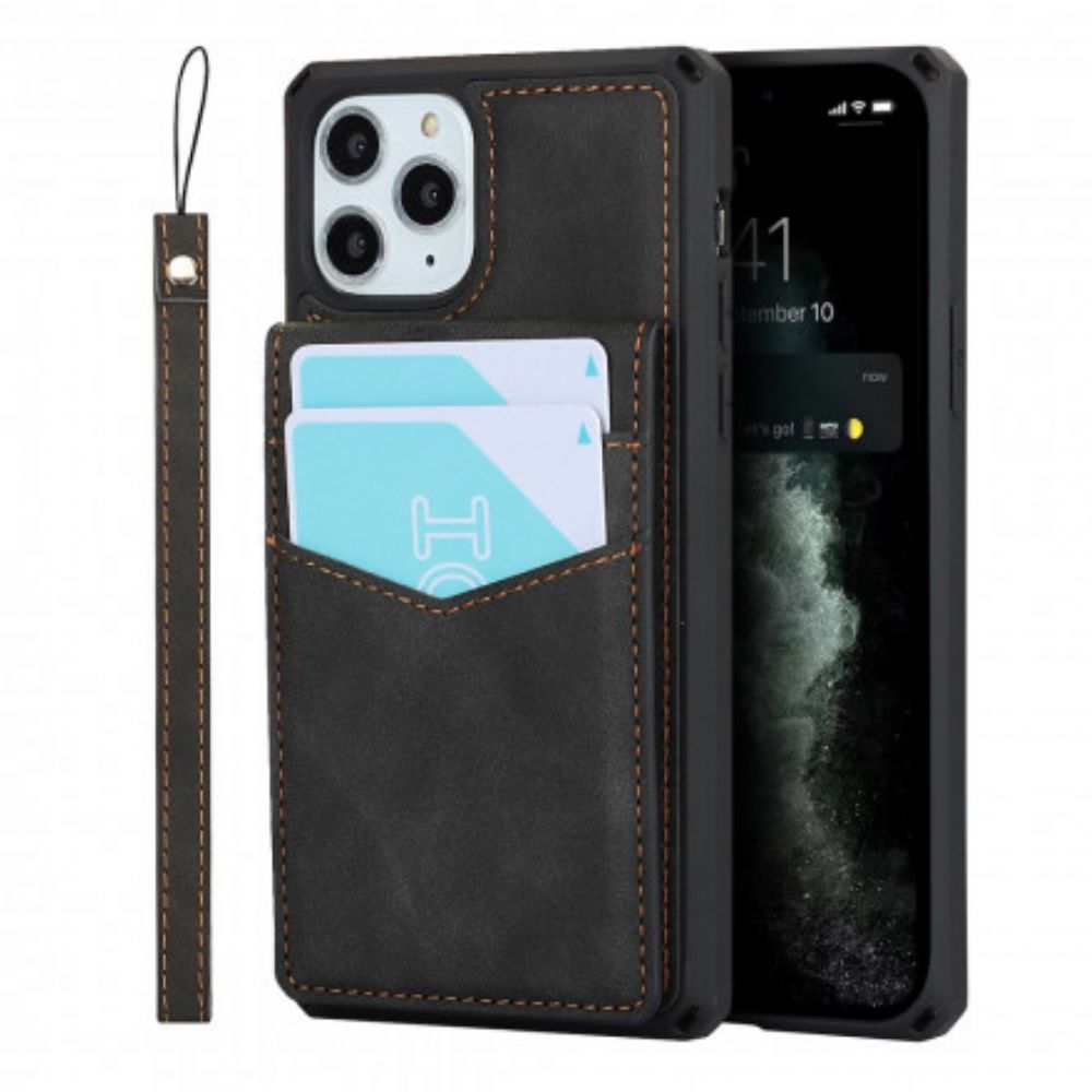 Hülle Für iPhone 11 Pro Max Vertikaler Und Horizontaler Kartenhalter