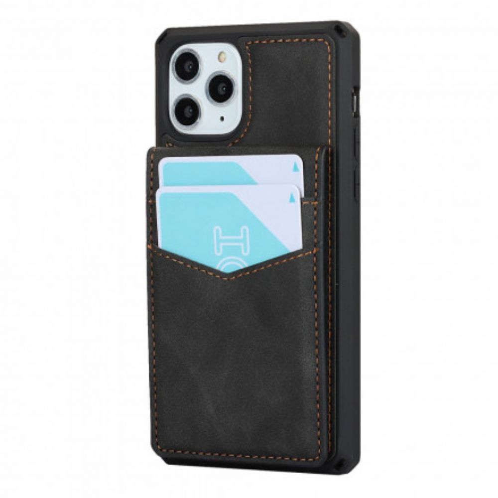 Hülle Für iPhone 11 Pro Max Vertikaler Und Horizontaler Kartenhalter