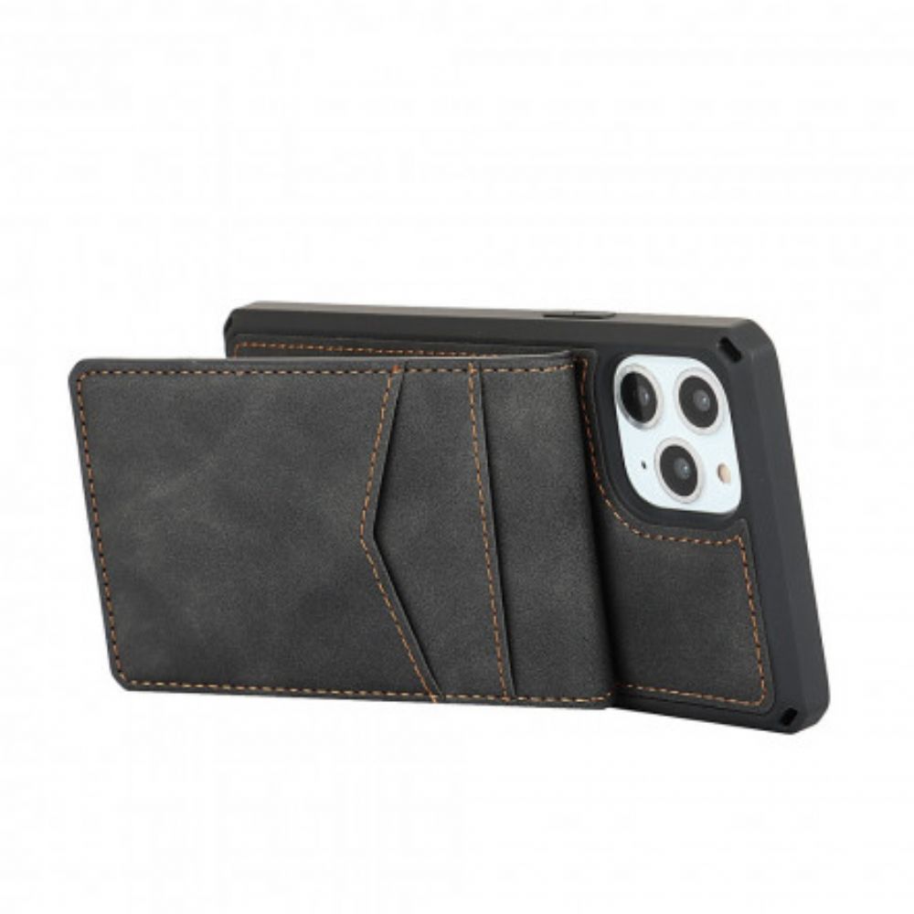 Hülle Für iPhone 11 Pro Max Vertikaler Und Horizontaler Kartenhalter