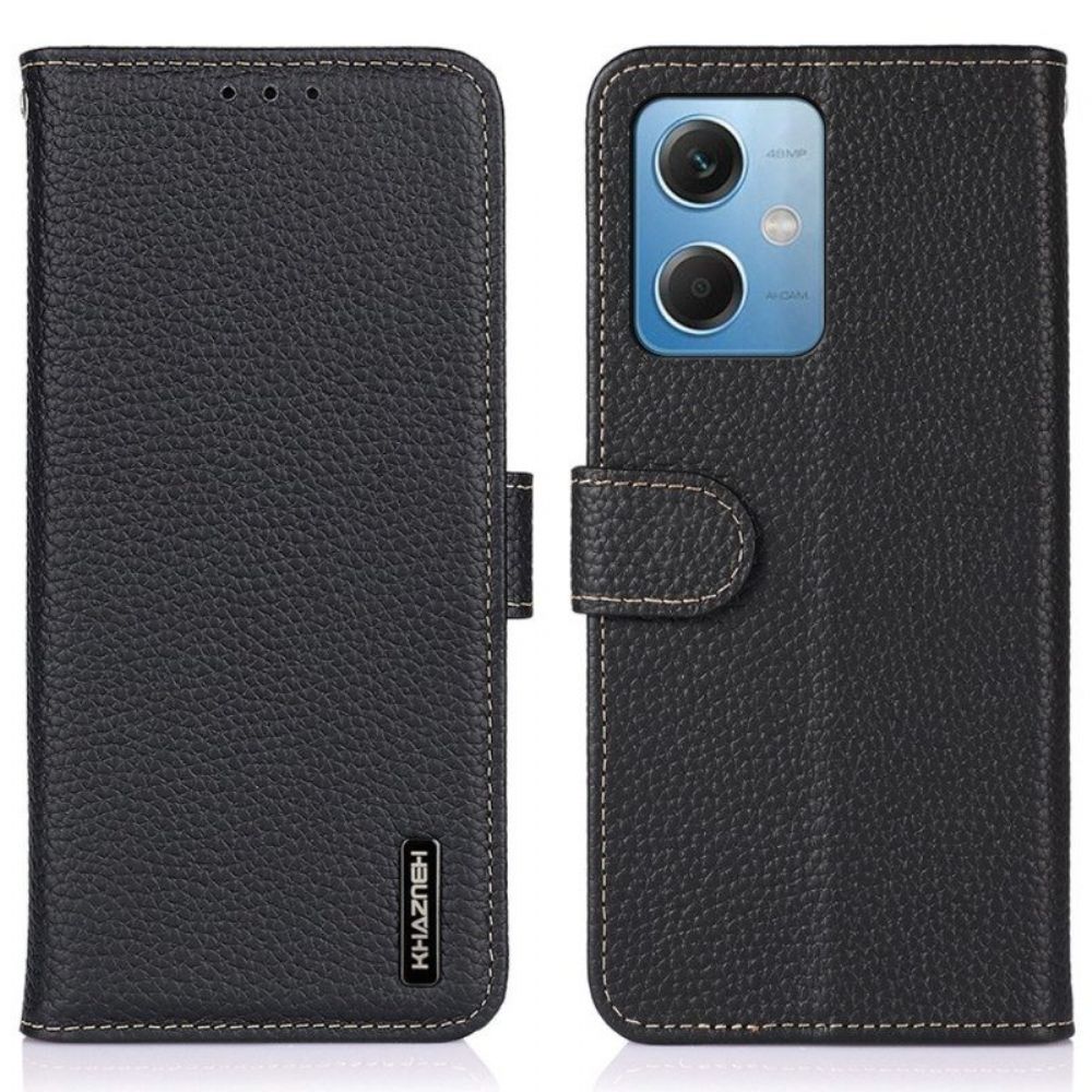 Lederhüllen Für Xiaomi Redmi Note 12 5G Khazneh Litschi-leder