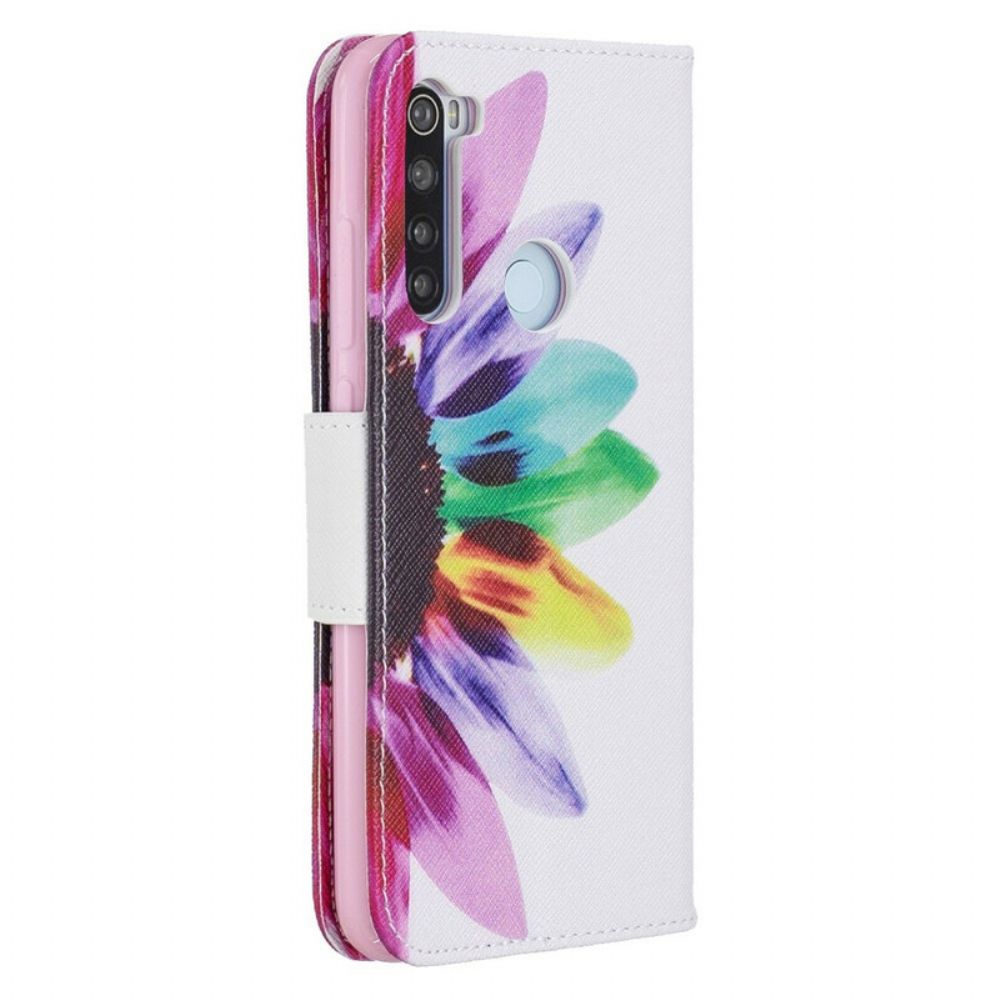 Flip Case Für Xiaomi Redmi Note 8 Aquarell Blume