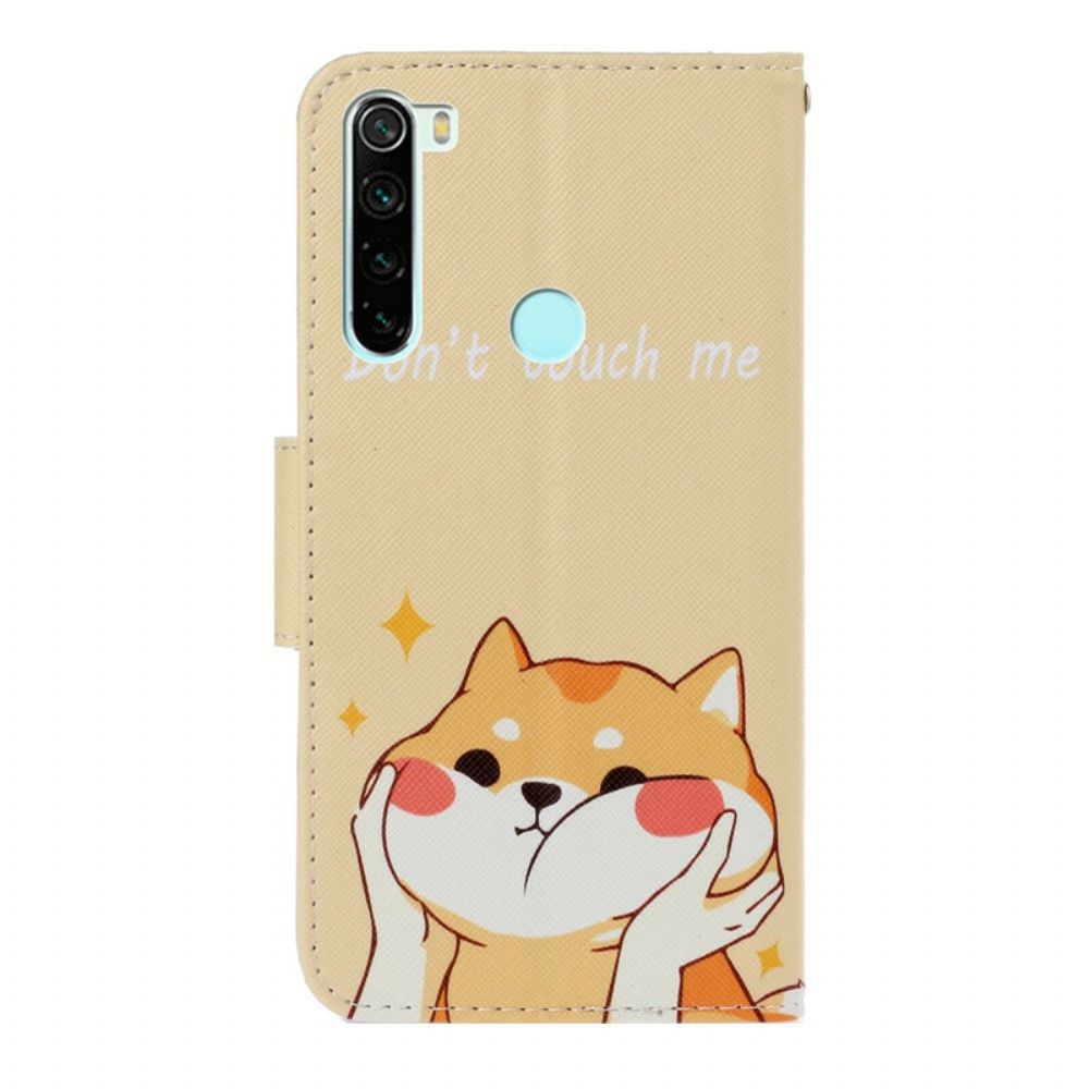 Flip Case Für Xiaomi Redmi Note 8 Mit Kordel Fass Mich Nicht An Strappy Dog