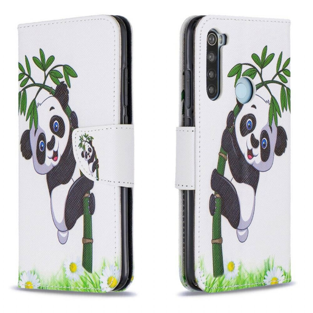 Flip Case Für Xiaomi Redmi Note 8 Panda Auf Bambus