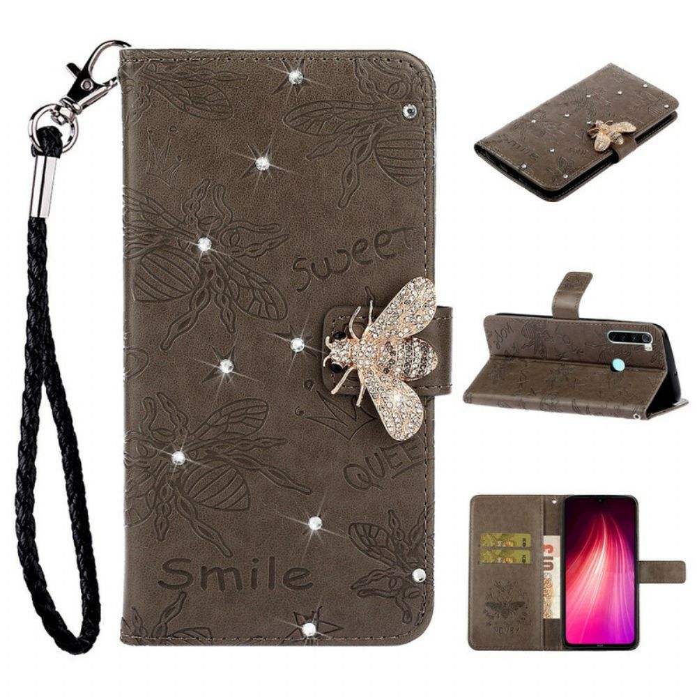 Flip Case Für Xiaomi Redmi Note 8 Smile Bee Charm