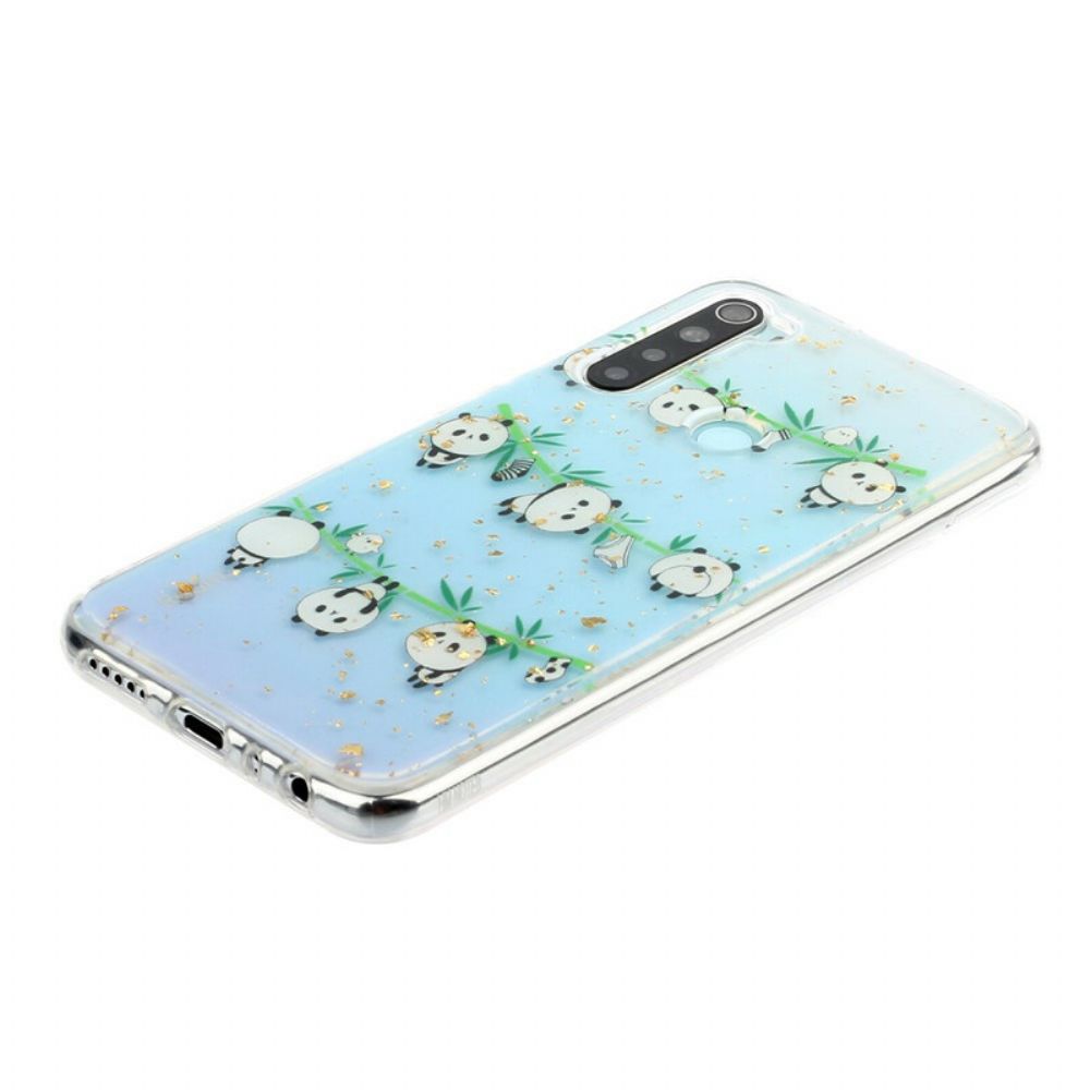 Handyhülle Für Xiaomi Redmi Note 8 Pandas Auf Der Wäscheleine