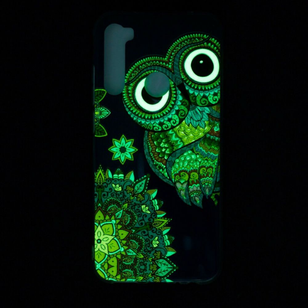 Hülle Für Xiaomi Redmi Note 8 Fluoreszierendes Eulen-mandala