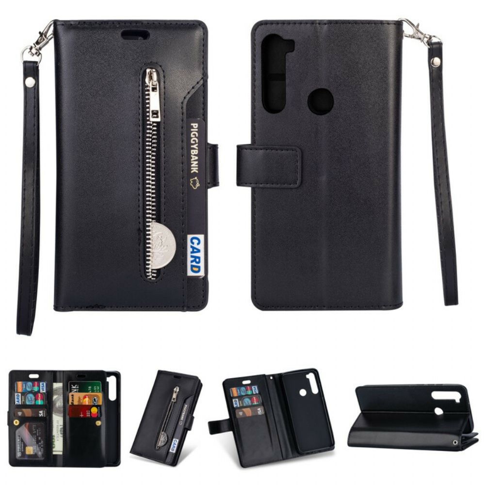 Lederhüllen Für Xiaomi Redmi Note 8 Brieftasche Mit Lanyard
