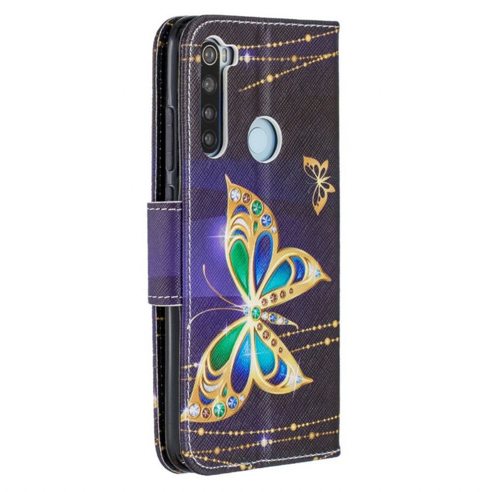Lederhüllen Für Xiaomi Redmi Note 8 Magischer Schmetterling