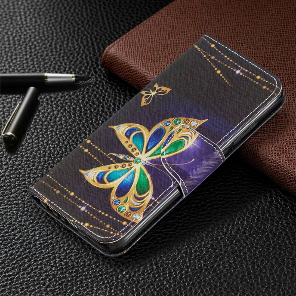 Lederhüllen Für Xiaomi Redmi Note 8 Magischer Schmetterling