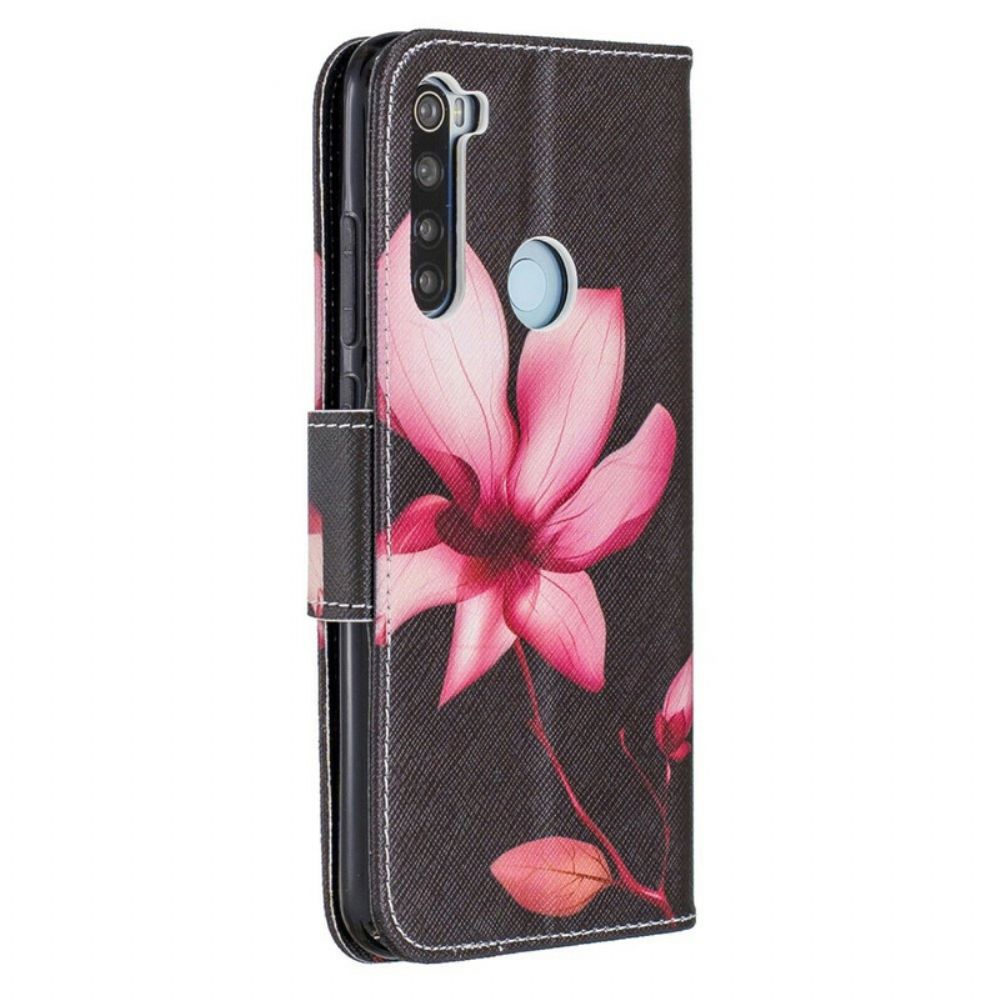 Lederhüllen Für Xiaomi Redmi Note 8 Rosa Blume