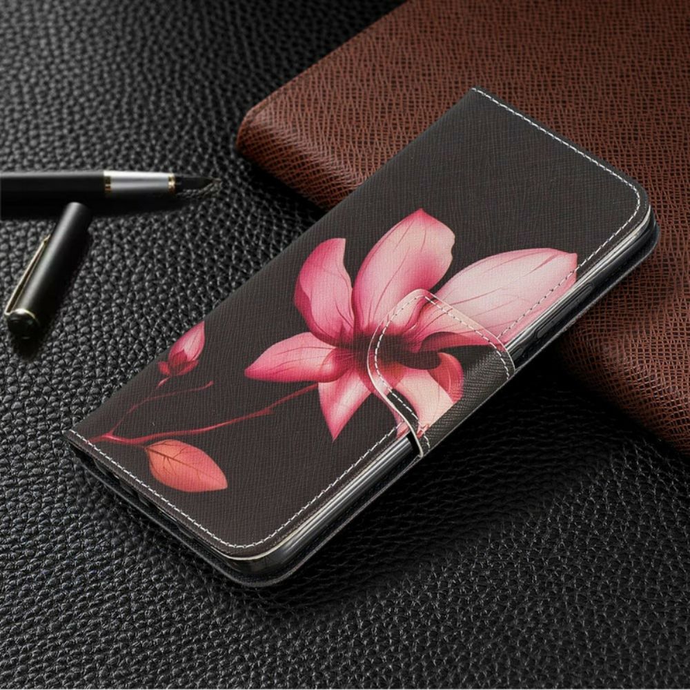 Lederhüllen Für Xiaomi Redmi Note 8 Rosa Blume