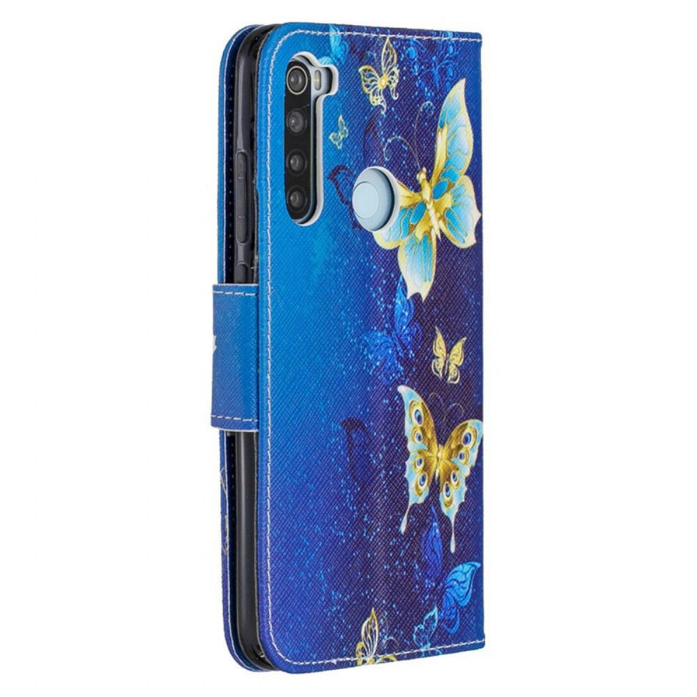 Lederhüllen Für Xiaomi Redmi Note 8 Unglaubliche Schmetterlinge