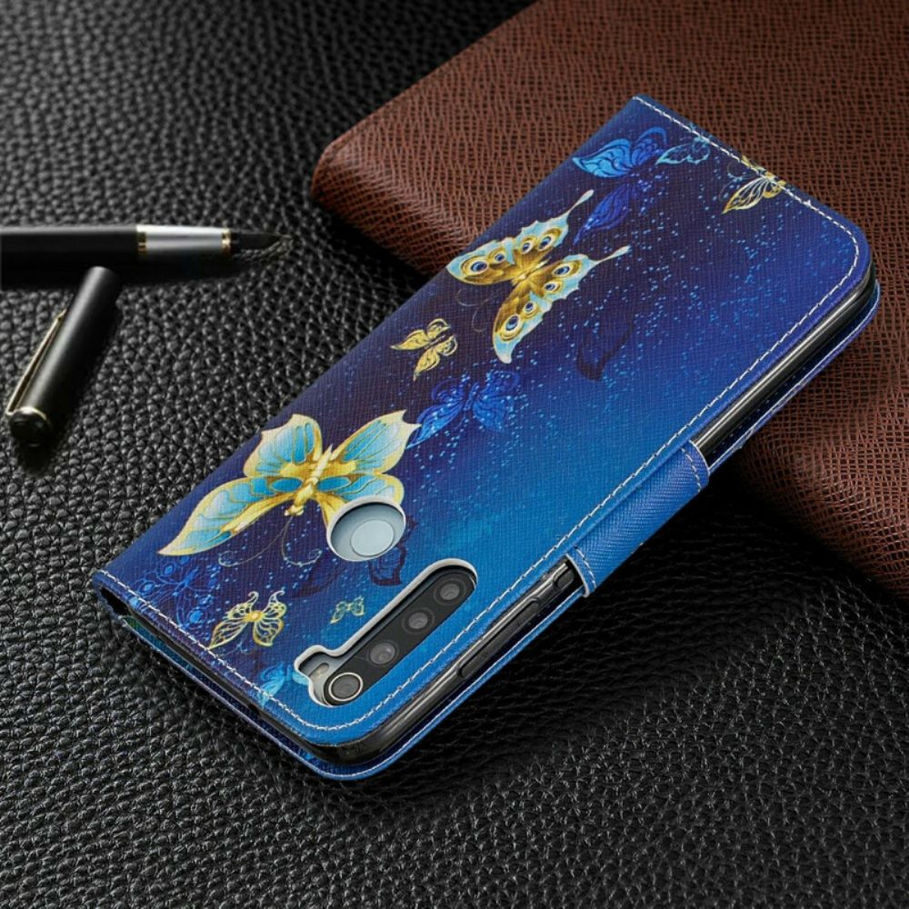 Lederhüllen Für Xiaomi Redmi Note 8 Unglaubliche Schmetterlinge