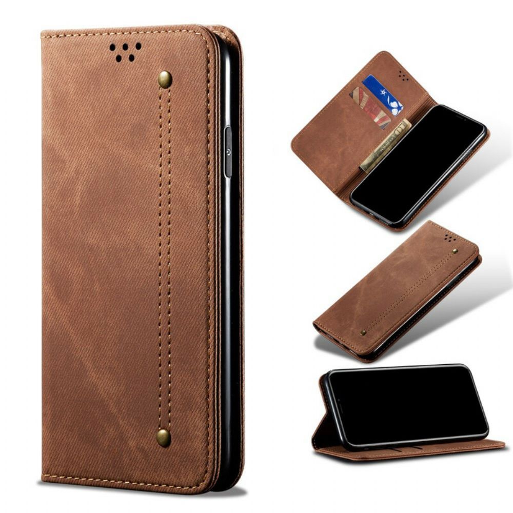 Schutzhülle Für Xiaomi Redmi Note 8 Flip Case Jeansstoff