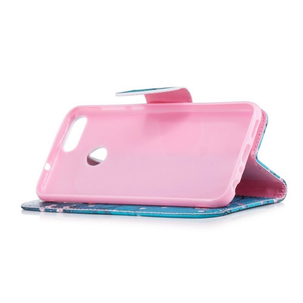 Flip Case Für Huawei P Smart Blühender Baum