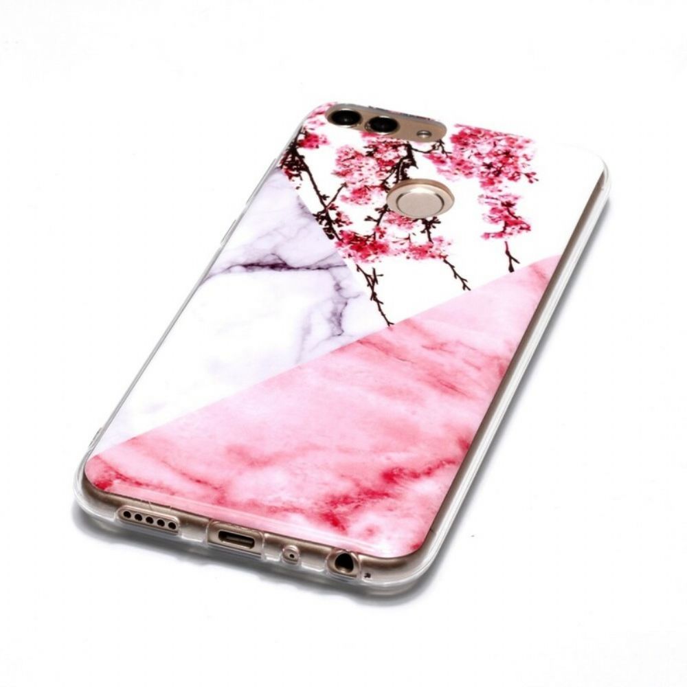 Hülle Für Huawei P Smart Marmorierte Pflaumenblüte