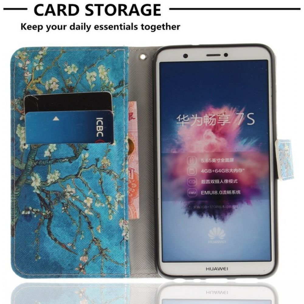 Lederhüllen Für Huawei P Smart Blühender Baum