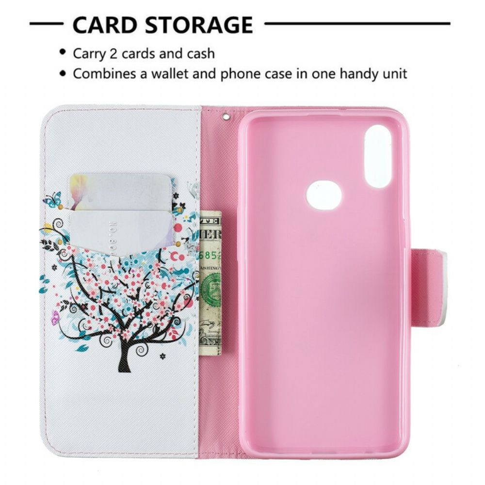 Flip Case Für Samsung Galaxy A10s Blumiger Baum