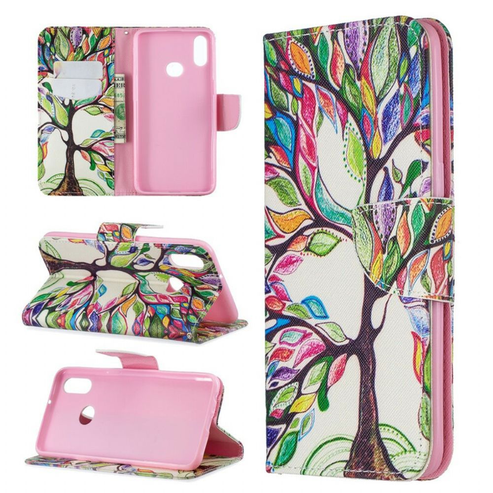 Flip Case Für Samsung Galaxy A10s Farbiger Baum