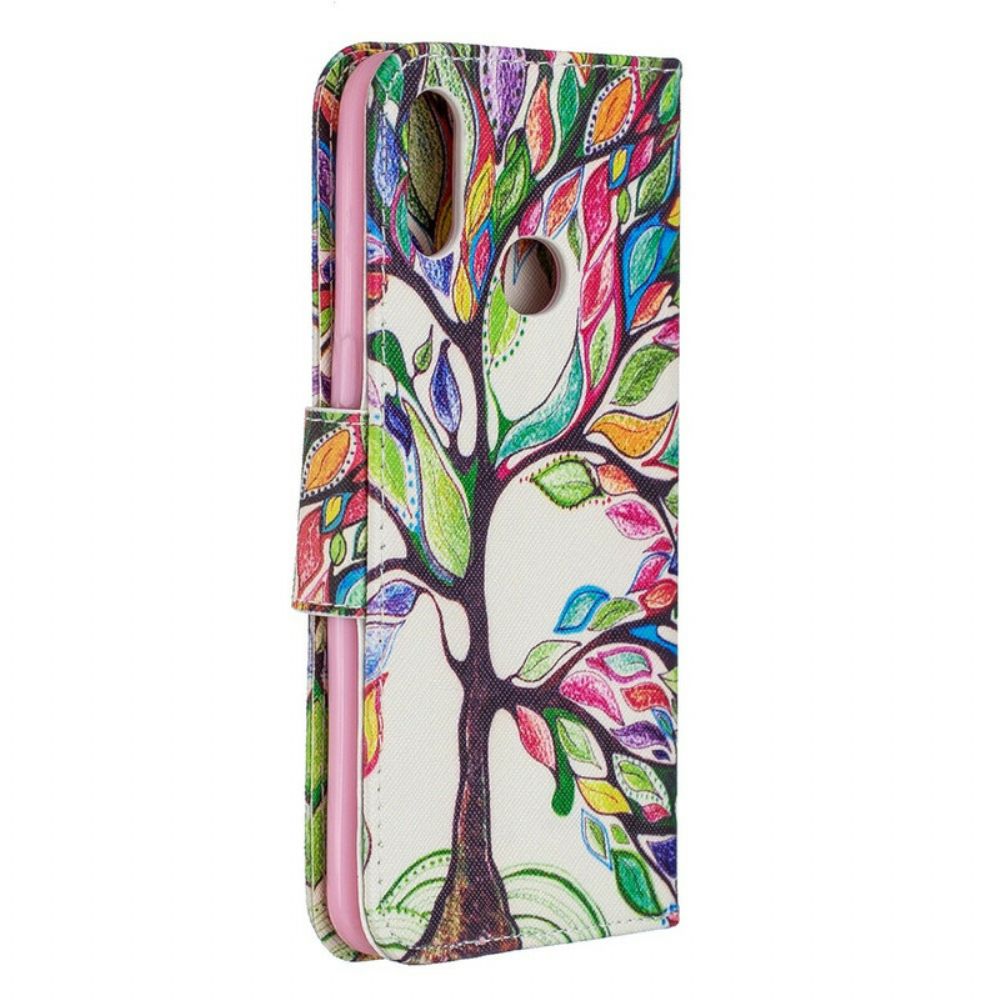 Flip Case Für Samsung Galaxy A10s Farbiger Baum