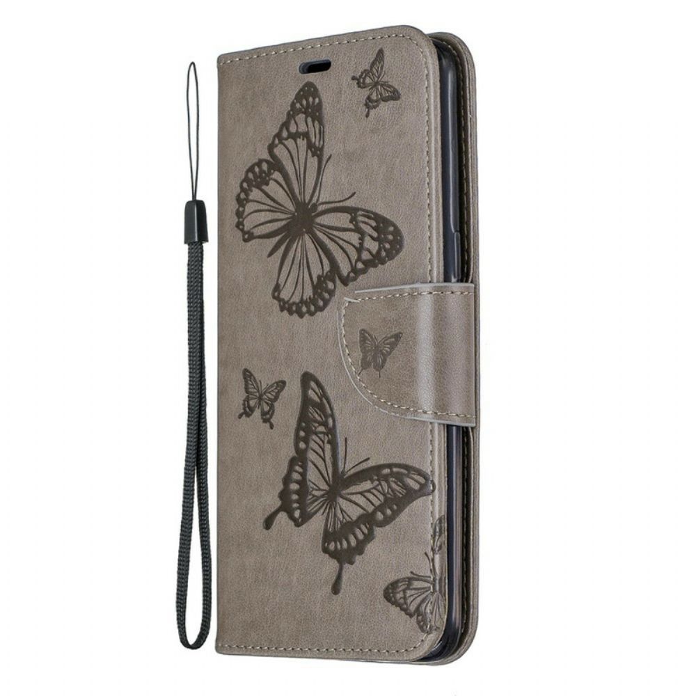 Flip Case Für Samsung Galaxy A10s Schmetterlinge Im Flug Mit Lanyard