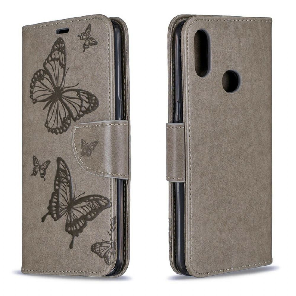 Flip Case Für Samsung Galaxy A10s Schmetterlinge Im Flug Mit Lanyard