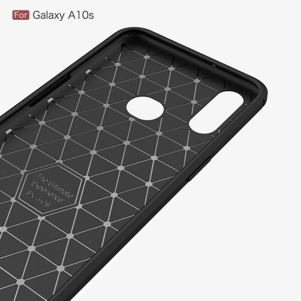 Handyhülle Für Samsung Galaxy A10s Gebürstete Kohlefaser