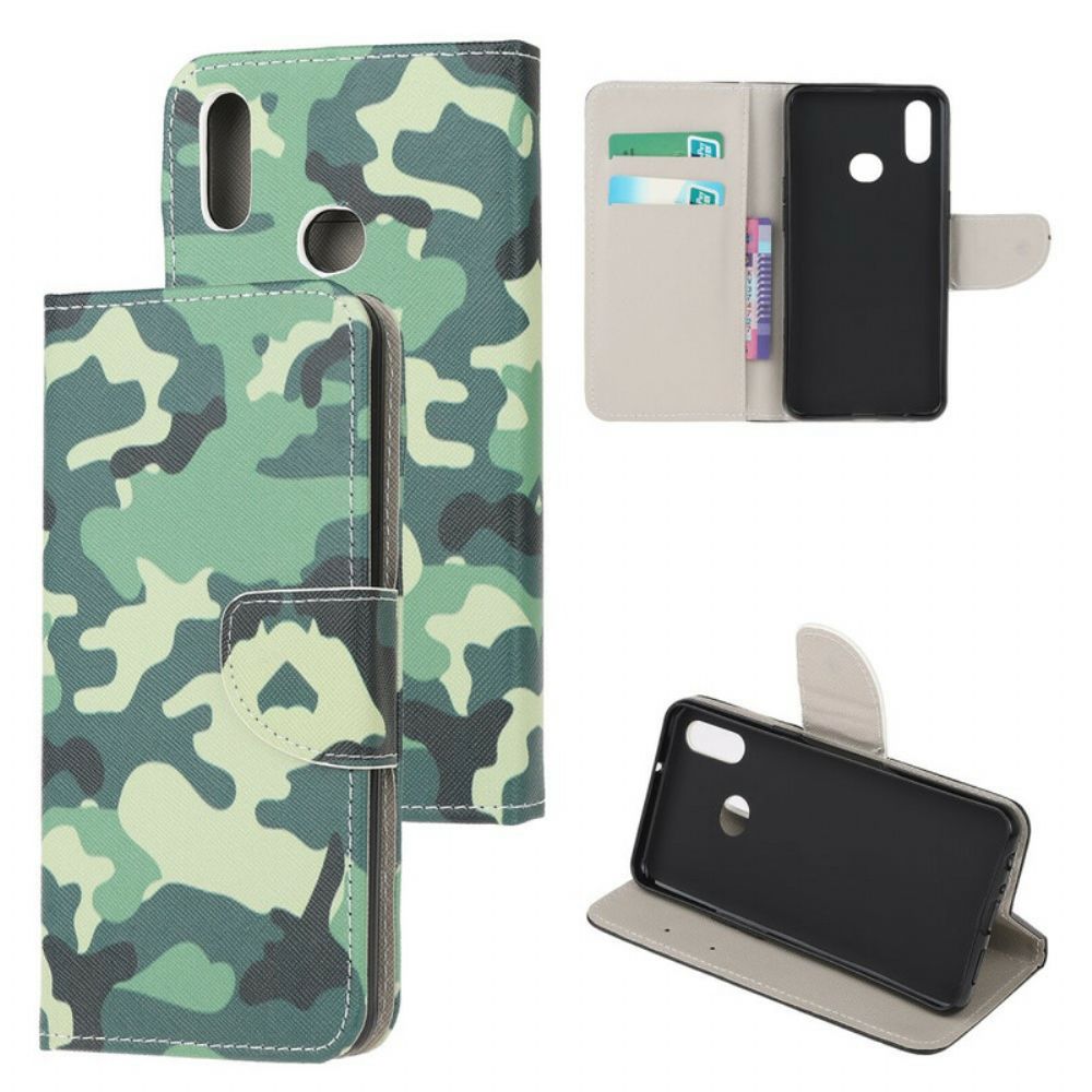 Lederhüllen Für Samsung Galaxy A10s Militärische Tarnung