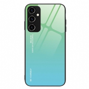 Hülle Für Samsung Galaxy A54 5G Gehärtetes Glas. Sei Du Selbst