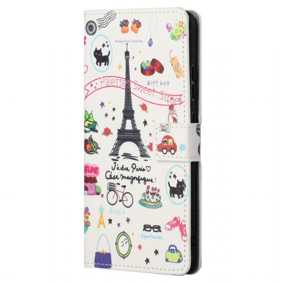 Flip Case Für Xiaomi Redmi Note 11 / 11S Ich Liebe Paris