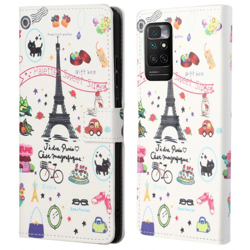 Flip Case Für Xiaomi Redmi Note 11 / 11S Ich Liebe Paris