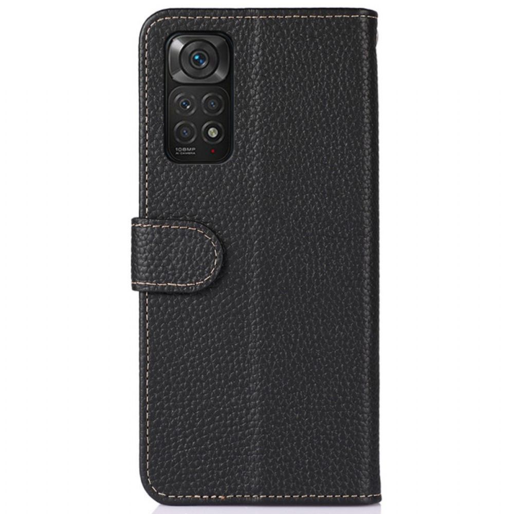 Flip Case Für Xiaomi Redmi Note 11 / 11S Litschi Khazneh Leder