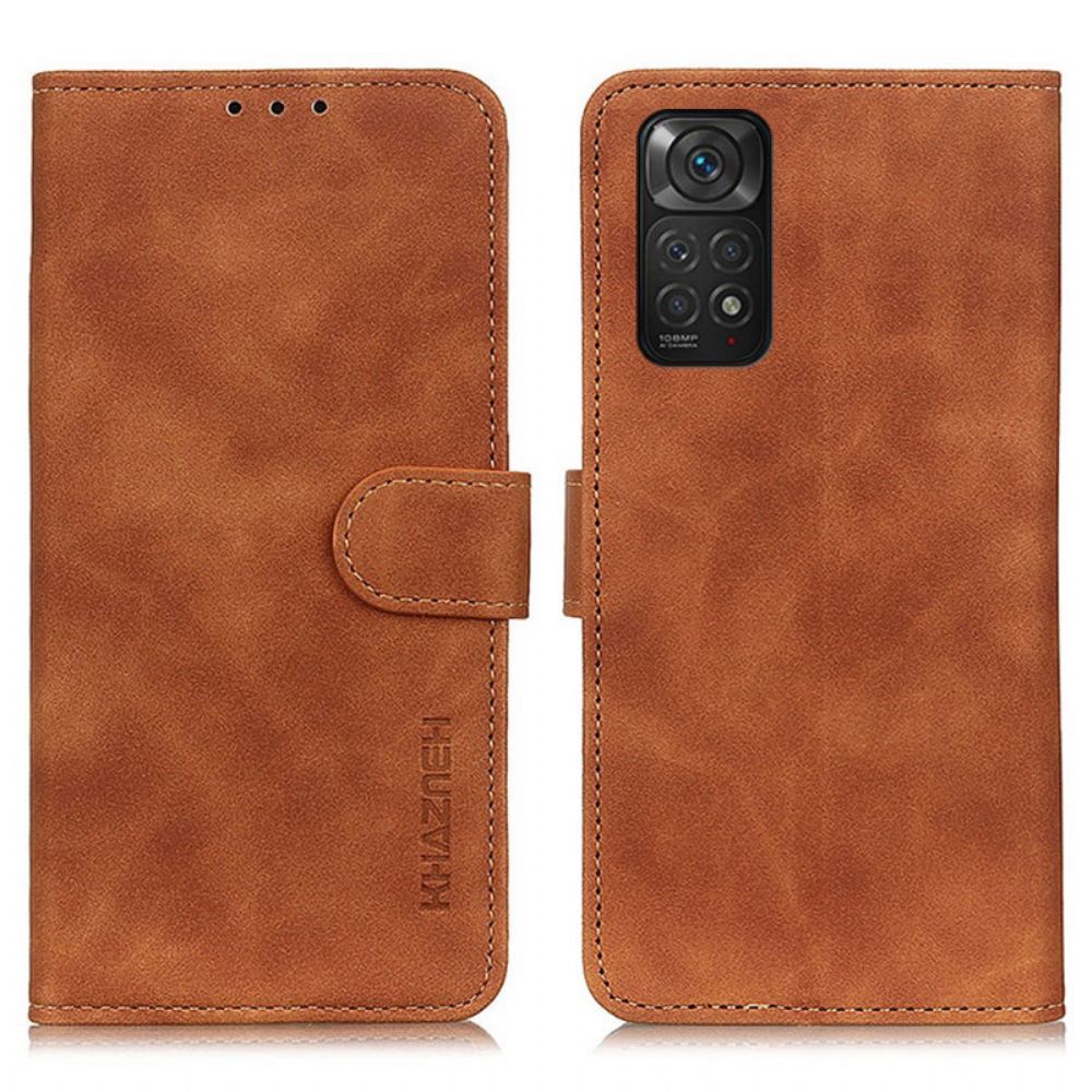 Flip Case Für Xiaomi Redmi Note 11 / 11S Vintage Ledereffekt Khazneh