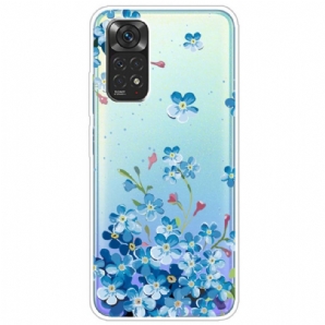 Handyhülle Für Xiaomi Redmi Note 11 / 11S Blauer Blumenstrauß