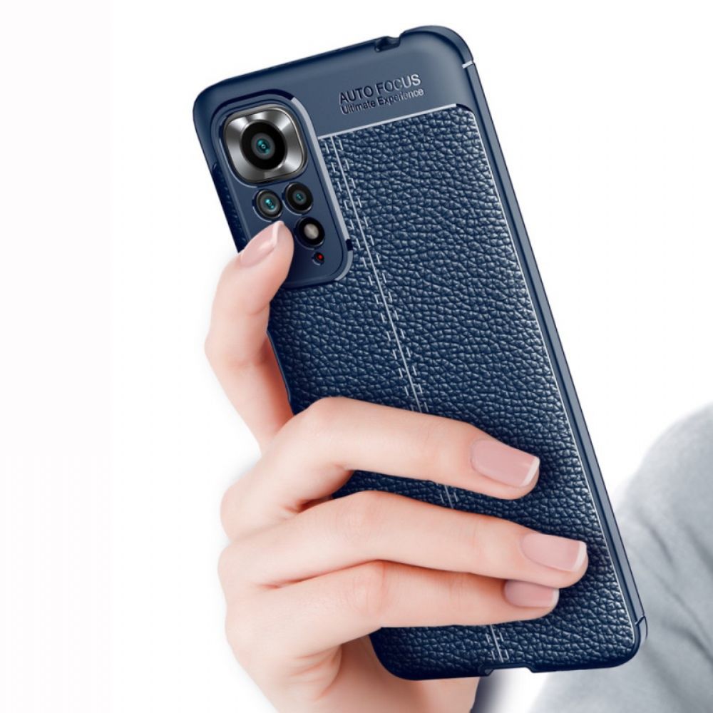 Hülle Für Xiaomi Redmi Note 11 / 11S Doppellinie Litschi-leder-effekt