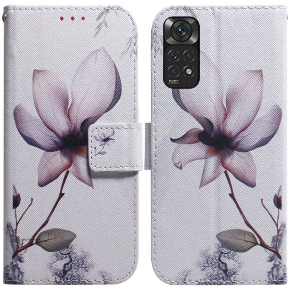 Lederhüllen Für Xiaomi Redmi Note 11 / 11S Alte Rosenblüte