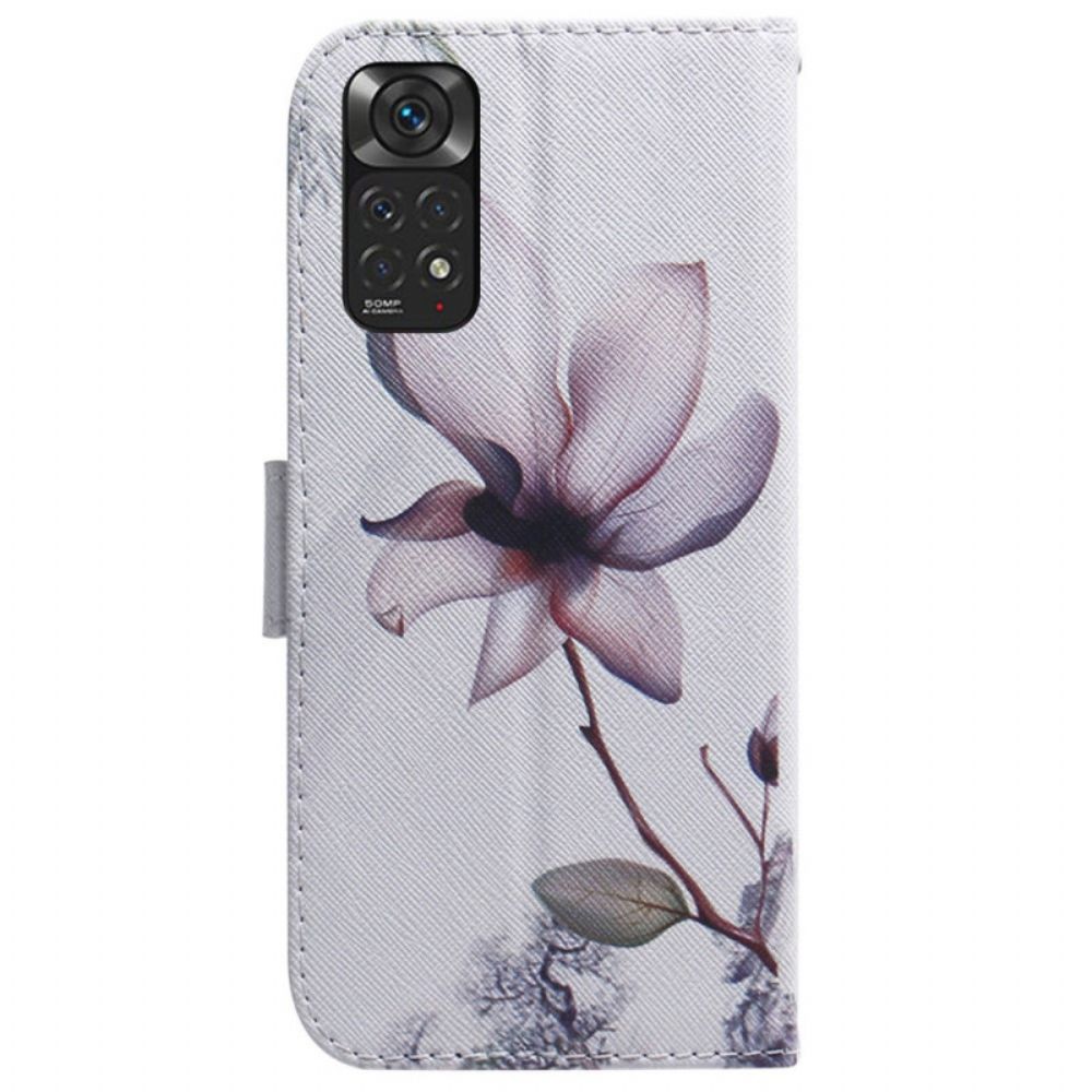 Lederhüllen Für Xiaomi Redmi Note 11 / 11S Alte Rosenblüte
