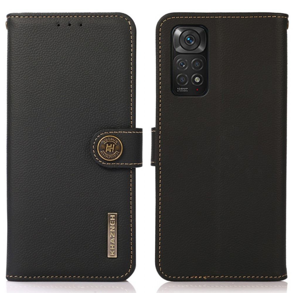 Lederhüllen Für Xiaomi Redmi Note 11 / 11S Echtes Leder Khazneh Rfid